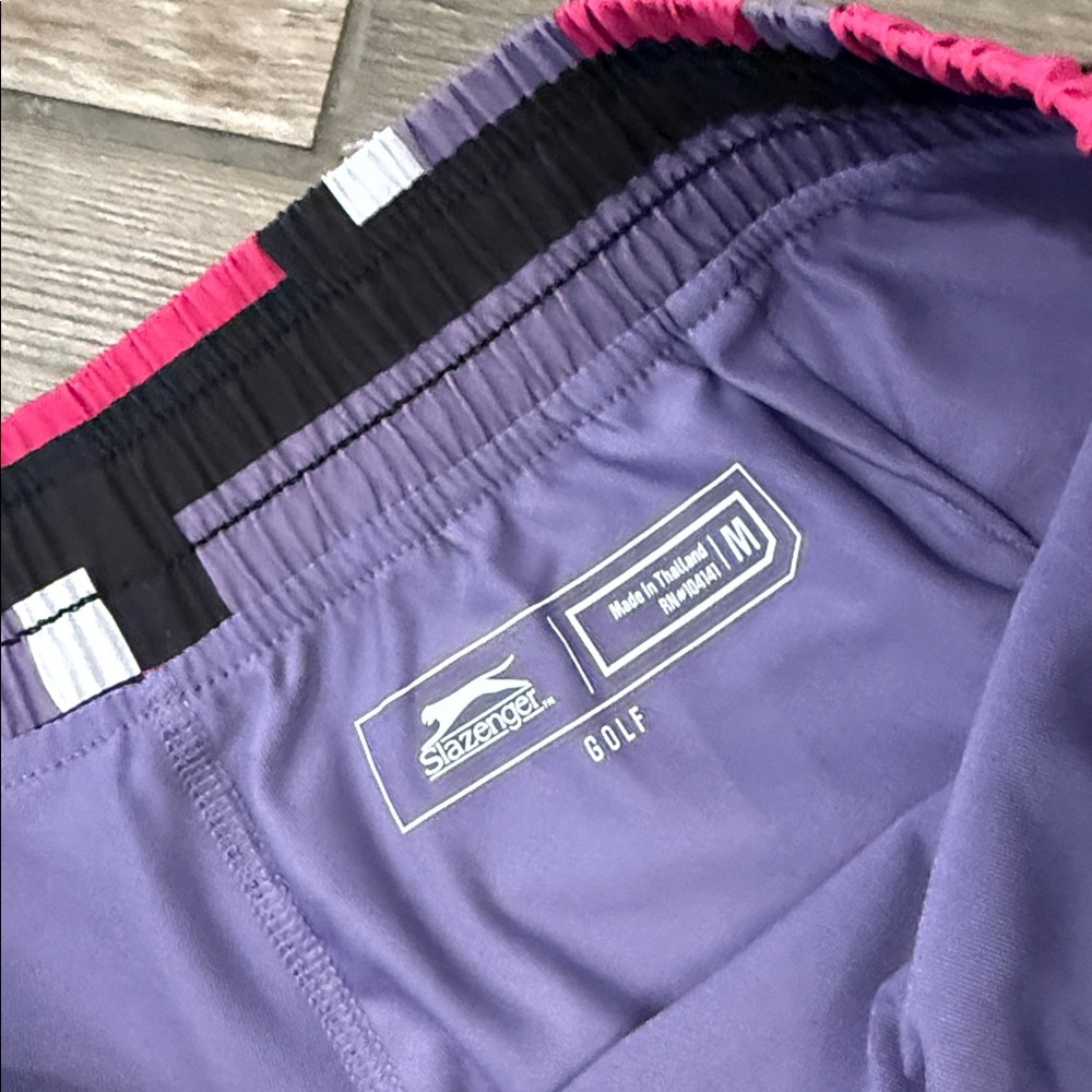 Slazenger Golf Skort Women’s M Pink Black Geometric Built-In Shorts Pockets - Picture 11 of 11